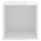 Wall Cabinet High Gloss White 37x37x37 cm Engineered Wood - Extra Image