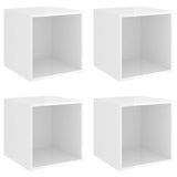 Wall Cabinets 4 pcs High Gloss White 37x37x37 cm Engineered Wood