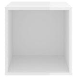 Wall Cabinets 4 pcs High Gloss White 37x37x37 cm Engineered Wood - Low Angle
