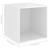 Wall Cabinets 4 pcs High Gloss White 37x37x37 cm Engineered Wood