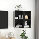 Wall Cabinets 4 pcs High Gloss Black 37x37x37 cm Engineered Wood