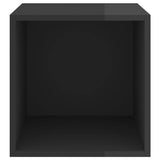 Wall Cabinets 4 pcs High Gloss Black 37x37x37 cm Engineered Wood