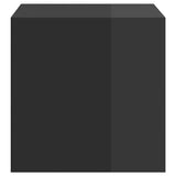 Wall Cabinets 4 pcs High Gloss Black 37x37x37 cm Engineered Wood