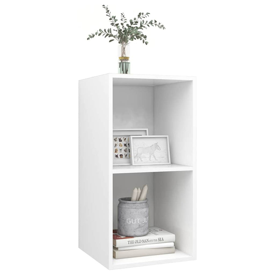 Wall-mounted TV Cabinet White 37x37x72 cm Engineered Wood