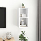Wall-mounted TV Cabinet White 37x37x72 cm Engineered Wood - Rear View