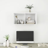 Wall-mounted TV Cabinet White 37x37x72 cm Engineered Wood - Close-Up Angle
