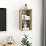 Wall-mounted TV Cabinet Sonoma Oak 37x37x72 cm Engineered Wood - Close-Up Angle