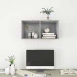 Wall-mounted TV Cabinet Concrete Grey 37x37x72 cm Engineered Wood - Rear View
