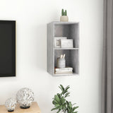 Wall-mounted TV Cabinet Concrete Grey 37x37x72 cm Engineered Wood - Close-Up Angle