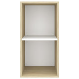 Wall-mounted TV Cabinet Sonoma Oak and White 37x37x72 cm Engineered Wood - Top-Down View