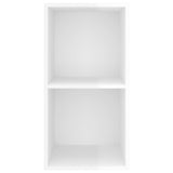 Wall-mounted TV Cabinet High Gloss White 37x37x72 cm Engineered Wood - Top-Down View