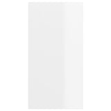 Wall-mounted TV Cabinet High Gloss White 37x37x72 cm Engineered Wood - 45-Degree Angle