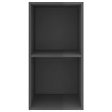 Wall-mounted TV Cabinet High Gloss Grey 37x37x72 cm Engineered Wood - Top-Down View