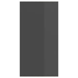 Wall-mounted TV Cabinet High Gloss Grey 37x37x72 cm Engineered Wood - 45-Degree Angle