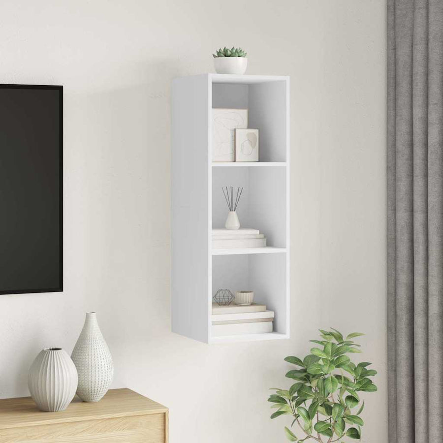 Wall-mounted TV Cabinet White 37x37x107 cm Engineered Wood