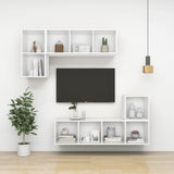 Wall-mounted TV Cabinet White 37x37x107 cm Engineered Wood - Low Angle