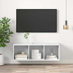 Wall-mounted TV Cabinet White 37x37x107 cm Engineered Wood