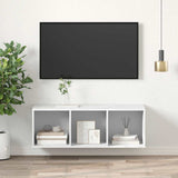 Wall-mounted TV Cabinet White 37x37x107 cm Engineered Wood