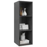 Wall-mounted TV Cabinet Grey 37x37x107 cm Engineered Wood - Side View