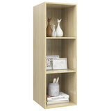 Wall-mounted TV Cabinet Sonoma Oak 37x37x107 cm Engineered Wood - Side View