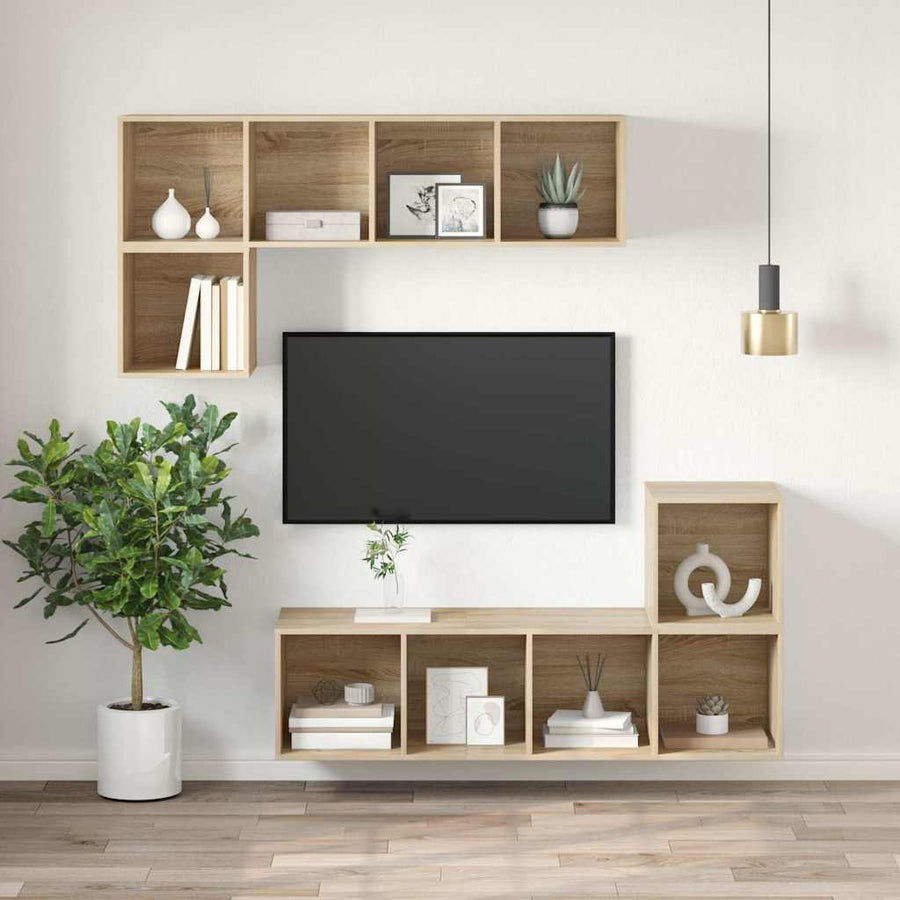Wall-mounted TV Cabinet Sonoma Oak 37x37x107 cm Engineered Wood