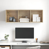Wall-mounted TV Cabinet Sonoma Oak 37x37x107 cm Engineered Wood - 45-Degree Angle