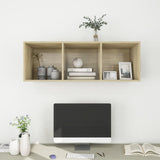 Wall-mounted TV Cabinet Sonoma Oak 37x37x107 cm Engineered Wood - Close-Up Angle
