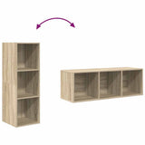 Wall-mounted TV Cabinet Sonoma Oak 37x37x107 cm Engineered Wood - Extra Image