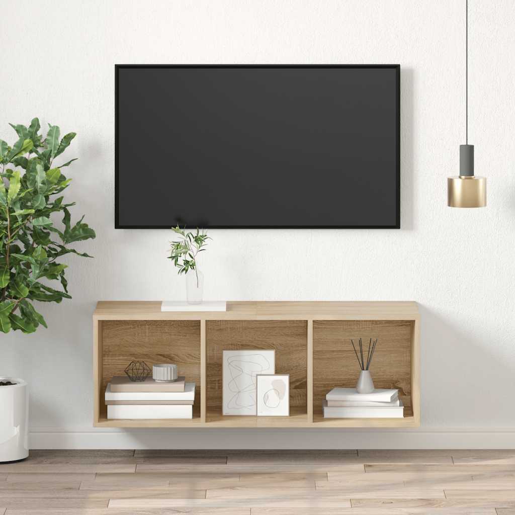 Wall-mounted TV Cabinet Sonoma Oak 37x37x107 cm Engineered Wood