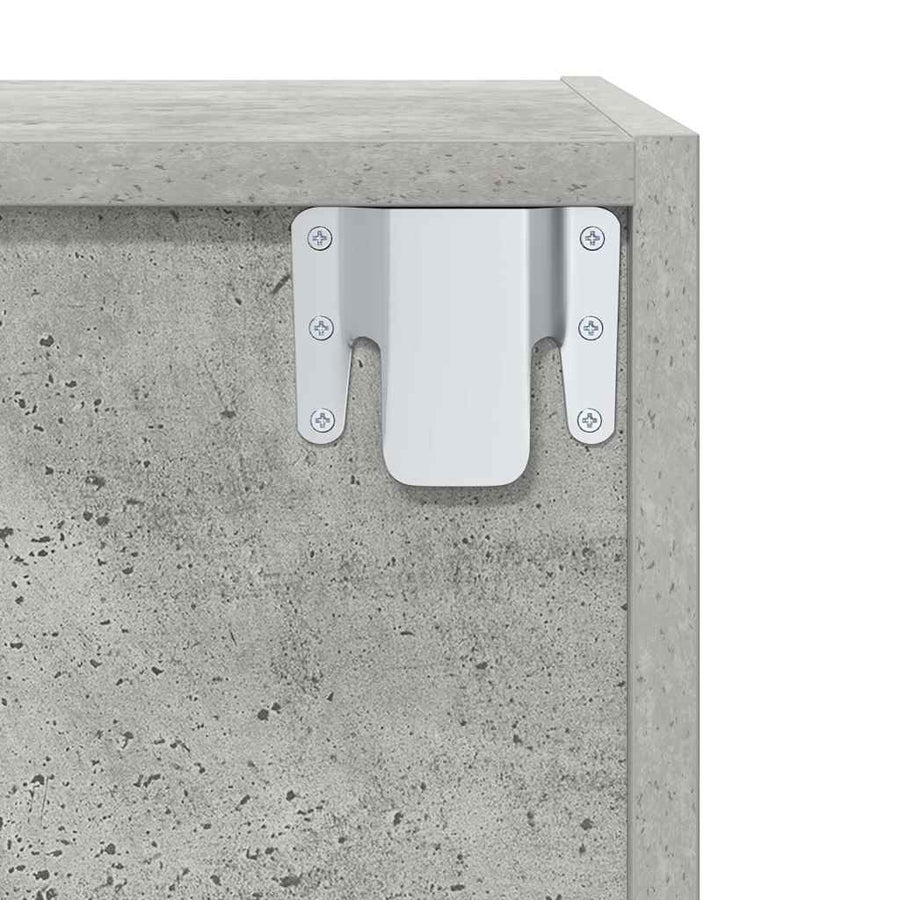 Wall-mounted TV Cabinet Concrete Grey 37x37x107 cm