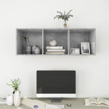 Wall-mounted TV Cabinet Concrete Grey 37x37x107 cm Engineered Wood - Close-Up Angle