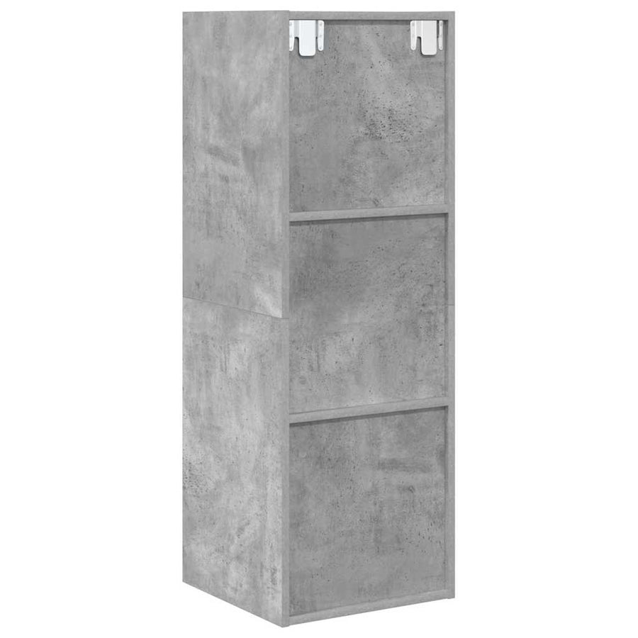 Wall-mounted TV Cabinet Concrete Grey 37x37x107 cm
