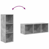 Wall-mounted TV Cabinet Concrete Grey 37x37x107 cm Engineered Wood - Extra Image