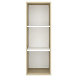Wall-mounted TV Cabinet Sonoma Oak and White 37x37x107 cm Engineered Wood - Top-Down View