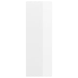 Wall-mounted TV Cabinet High Gloss White 37x37x107 cm Engineered Wood - 45-Degree Angle