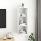 Wall-mounted TV Cabinet High Gloss White 37x37x107 cm Engineered Wood - Rear View