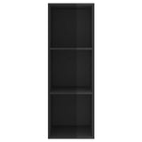 Wall-mounted TV Cabinet High Gloss Black 37x37x107 cm Engineered Wood - Top-Down View