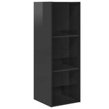 Wall-mounted TV Cabinet High Gloss Grey 37x37x107 cm Engineered Wood