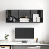Wall-mounted TV Cabinet High Gloss Grey 37x37x107 cm Engineered Wood