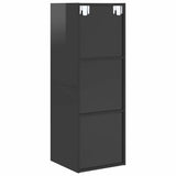 Wall-mounted TV Cabinet High Gloss Grey 37x37x107 cm Engineered Wood