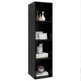 Wall-mounted TV Cabinet Black 37x37x142.5 cm Engineered Wood
