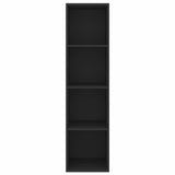 Wall-mounted TV Cabinet Black 37x37x142.5 cm Engineered Wood - Top-Down View