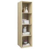 Wall-mounted TV Cabinet Sonoma Oak 37x37x142.5 cm Engineered Wood - Side View