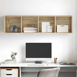Wall-mounted TV Cabinet Sonoma Oak 37x37x142.5 cm Engineered Wood