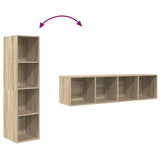 Wall-mounted TV Cabinet Sonoma Oak 37x37x142.5 cm Engineered Wood