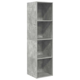 Wall-mounted TV Cabinet Concrete Grey 37x37x142.5 cm Engineered Wood - Front View