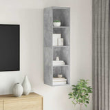 Wall-mounted TV Cabinet Concrete Grey 37x37x142.5 cm Engineered Wood - Close-Up Angle