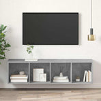 Wall-mounted TV Cabinet Concrete Grey 37x37x142.5 cm
