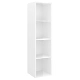 Wall-mounted TV Cabinet High Gloss White 37x37x142.5 cm Engineered Wood - Front View
