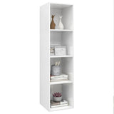 Wall-mounted TV Cabinet High Gloss White 37x37x142.5 cm Engineered Wood - Side View
